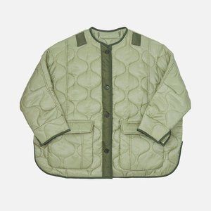 Teddy Quilted Jacket - Moss Green